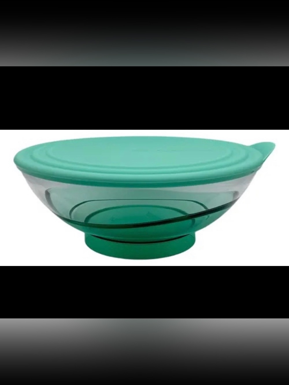 Tupperware Sheerly Elegant Serving Bowl 6 Cups / 1.5 Liters Emerald Green New